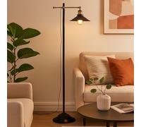 Lampe Sur Pied Vintage Style Campagne En Laiton Ancien Réglable