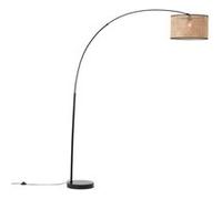 Lampe sur pied Wiley métal noir et naturel Ø38 x H.200cm 42W IP20 Brillant