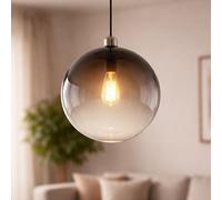 Lampe Suspendue À Boule LED Lampe De Plafond Lampe De Salon Boule En Verre Fumée