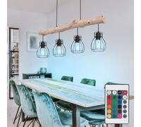 Lampe Suspendue À Dimmer En Bois Avec Télécommande RGB