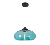 Lampe suspendue à dôme en verre, plafonnier simple, luminaire suspendu moderne Ø28cm E27, lampe suspendue pour loft, chambre à coucher, restaurant, support en métal noir, lampes suspendues Star of