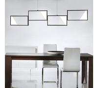 Suspension lampe suspension dimmable LED table à manger plafonnier anthracite, interrupteur variateur, 28W 2800lm 3000K, LxH 106x150 cm