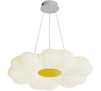 Lampe Suspendue à LED en Acrylique Blanc Lait, Jolie Fleur pour Chambre de Fille, à intensité Variable