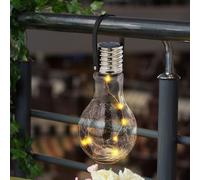 Lampe Suspendue À LED Solaire Avec Design En Verre Craquelé Pour Le Jardin