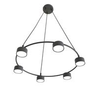 Lampe Suspendue à Manger Métal Noir Rondell GX53 Ø64 CM Cuisine Pendelleuchte