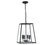 Lampe Suspendue À Panneau En Acier Et Verre Noir Dimmable Éclairage