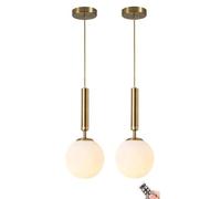 Lampe suspendue à piles avec ampoule rechargeable à intensité variable et programmable, lustre d'éclairage de plafond suspendu alimenté par batterie non câblé, for îlot de cuisine, table à manger, sal