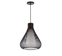 Lampe Suspendue à tête Unique, Lustre extérieur Cage Noire Luminaires Suspendus Éclairage pour Porche Gazebo Grange Salle à Manger, Bar, Allée, Couloir, Entrée, Foyer The New