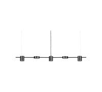 Lampe Suspendue avec 5 Lumières LED en Aluminium et Acier Noir Sestra [EEK: A]