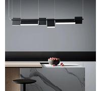 Lampe suspendue, Axe Moderne Éclairage Modulaire Rotatif Noir Pendentif LED Lumières For Loft Bureau Chambre Salon Lampe Design(White light)