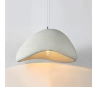 Lampe Suspendue Blanche E27, Luminaire Décoratif D'intérieur, Idéal pour Un Restaurant, Un Bar Ou Un B&b, Style Wabi-sabi, 30cm