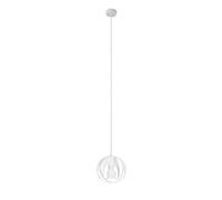 Lampe Suspendue Blanche Métal Ø 16 Cm Boule Moderne E27 Salle À Manger