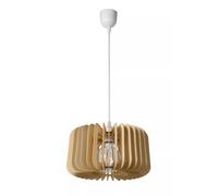 Lampe Suspendue Bois Blanc Nature Salon Ø29 CM E27 Pendelleuchte Scandinave