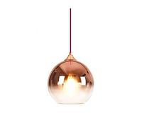 Lampe suspendue boule de verre miroir moderne or/or rose/argent globe lampe suspendue créativité nordique E27 lampe suspension à tête unique luminaire de cuisine (Couleur : Or rose-20 cm) Lucky Star