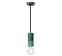 Lampe Suspendue Céramique Vert Ø 8 CM Étroit Main Rétro pour E27 Pendelleuchte