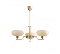 Lampe suspendue chinoise vintage pour chambre à coucher, salon, couloir, balcon, arrière-plan, lustre en verre et métal de style européen crème, luminaire pour villa, club, café, salle à manger