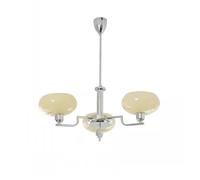 Lampe suspendue chinoise vintage pour chambre à coucher, salon, couloir, balcon, arrière-plan, lustre en verre et métal de style européen crème, luminaire pour villa, club, café, salle à manger