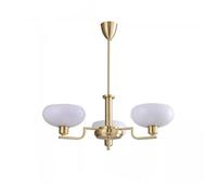 Lampe suspendue chinoise vintage pour chambre à coucher, salon, couloir, balcon, arrière-plan, lustre en verre et métal de style européen crème, luminaire pour villa, club, café, salle à manger