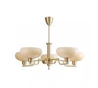 Lampe suspendue chinoise vintage pour chambre à coucher, salon, couloir, balcon, arrière-plan, lustre en verre et métal de style européen crème, luminaire pour villa, club, café, salle à manger