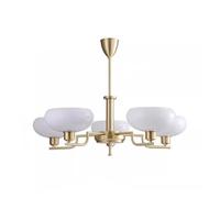 Lampe suspendue chinoise vintage pour chambre à coucher, salon, couloir, balcon, arrière-plan, lustre en verre et métal de style européen crème, luminaire pour villa, club, café, salle à manger