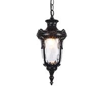 Lampe Suspendue contemporaine, Collection de Lampes suspendues d'extérieur, Lanterne Suspendue Industrielle d'extérieur Vinta avec Verre Transparent, pour Cour, pour Villa, Gazebo,