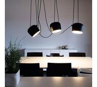 Lampe Suspendue De Cantine, éclairage Suspendu De Bar, Lampe Suspendue Antique E27, Lampe Industrielle, Lustre Bricolage Abat-Jour en Aluminium, Black, 3 Lamps