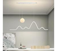 Lampe suspendue de luxe en forme de lune | Chaner LED 36 W pour une décoration intérieure moderne | Luminaire suspendu élégant en acrylique pour salon, salle à manger, cuisine, chambre à coucher