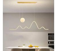 Lampe suspendue de luxe en forme de lune | Chaner LED 36 W pour une décoration intérieure moderne | Luminaire suspendu élégant en acrylique pour salon, salle à manger, cuisine, chambre à coucher (d