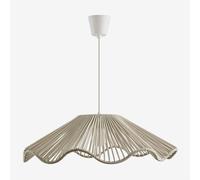 Lampe Suspendue De Plafond Pour Extérieur En Fer Et Corde Tressée Kirinda Tapioca Beige