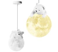 Lampe Suspendue De Plafond Toolight App1597-1Cp Bear Lampe Pendante Au Plafond 35 X 30 X 35 Cm Blanc