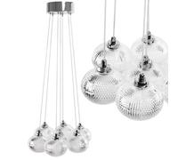 Lampe suspendue de plafond ToolightMS021-7CP Plafonnier Chrome 4X12X115CM
