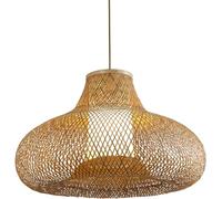 Lampe suspendue de style chinois, plafonnier tissé en bambou, lampes de table de magasin, lampe suspendue, compatible avec la lampe à café d'étude de à de bar de restaurant,Lampe à Suspension
