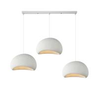 Lampe suspendue de style wabi-sabi Lustre Suspension moderne pour table à manger lustre e27 hauteur réglable polyéthylène haute densité propylène Lustre chambre à coucher salon lustre blanc(B,3-flammi