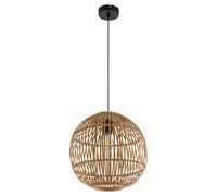 Lampe suspendue de table à manger Lampe suspendue Boho de salon, tressage de bambou, 1x E27, DxH 30 x 150 cm