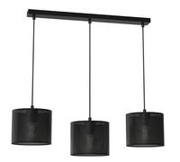Lampe Suspendue De Table En Métal Plastique Noir 75 Cm E27 Longue