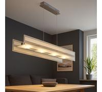 Lampe Suspendue Design LED En Verre Chromé Pour Cuisine Et Hall