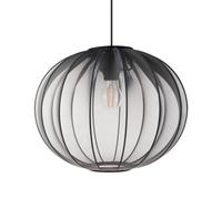 Lampe Suspendue Design Moderne Plafonnier Abat-jour en Nylon Synthétique Noir Ma