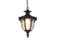 Lampe Suspendue d'extérieur rétro Industrielle IP44, en Aluminium rouillé, Verre, Lustre, chaîne de Suspension réglable, étanche à la Pluie, pour Villa, Patio, belvédère, communauté L