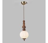 Lampe suspendue d'intérieur vintage japonaise en tissu blanc, mini pendentif citrouille, style rustique, suspension tambour, luminaire pour chambre, chambre d'enfant, salle à manger, éclairage au-dess