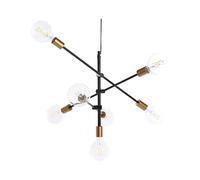Lampe Suspendue E27 Max 40W en Métal Laiton Revêtu de Poudre Réglable Minimalist [EEK: A]