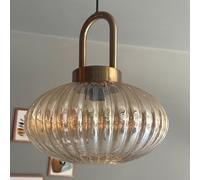 Lampe suspendue élégante en verre et métal, 30 cm, éclairage moderne pour îlot de cuisine, abat-jour E27, salon et salle à manger