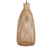 Lampe Suspendue Style Bohème Abat-Jour Ouvert en Bambou Naturel Beige Lwela
