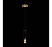 Lampe Suspendue en Cristal à 3 lumières en Forme de Goutte d'eau, Finition en Laiton brossé doré, Mini luminaires LED, Tige en métal, Globe de Plafond en Verre, éclairage Suspendu pour Cuisine, îlot