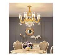 Lampe Suspendue en Cristal de Luxe, Lustre européen pour Salon, Restaurant, Chambre à Coucher, Villa, hôtel, Duplex, escalier, Luxe(8 Lights)