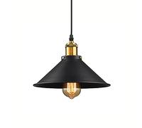 Lampe suspendue en fer forgé à tête unique, culot E27, petit lustre créatif en forme de jupe noire, style industriel nordique, luminaire décoratif pour bar, café