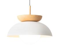 Lampe suspendue en fer forgé de style industriel, abat-jour de lampe suspendue de personnalité créative, lampe suspendue simple à vis E27, lustre décoratif de balcon de bar, plafonnier encastré(White)