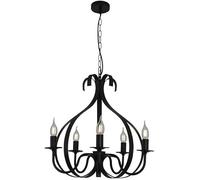 Lampe suspendue en fer forgé, luminaire suspendu de Style rétro et minimaliste, luminaire décoratif d'intérieur, idéal Compatible with un magasin de vêtements,Lampe à Suspension