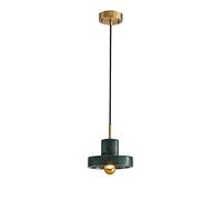 Lampe suspendue en laiton léger en marbre ultra mince avec abat-jour en pierre E27 luminaire, lampes rondes de suspension de nuit Aqiong