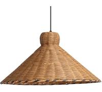 Lampe Suspendue en Osier Vintage Simple et Moderne Marron, Abat-Jour Unique, Lampe Suspendue pour Bar à Petit-déjeuner, Maison, Ferme, Salle à Manger, Cuisine