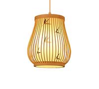 Lampe Suspendue en rotin Naturel et tissé, Lanterne Vintage en Bois, plafonnier en placage d'osier, luminaires décoratifs, Style Rustique Vintage, café, Salon de thé, Bar, Salle à Manger